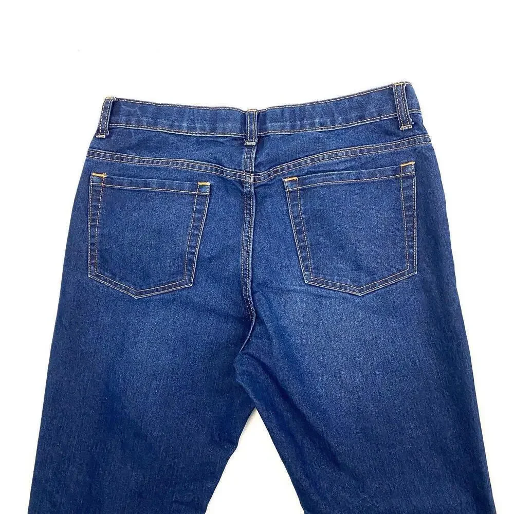 Old Navy Skinny Adjustable Waist Boy's size 18 Dark Wash‎ Blue Denim jeans